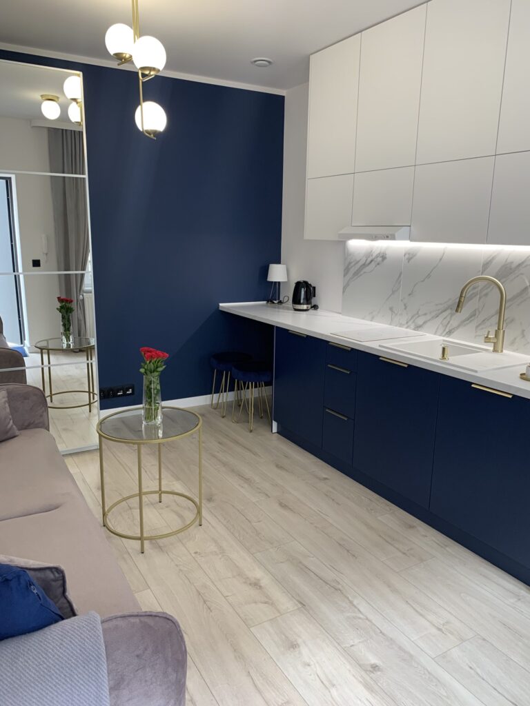 Mazaro rent - wnętrze mieszkania z kuchnią